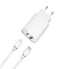 Блок WIWU USB-C 20Вт + Кабель USB-C - Lightning White