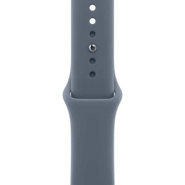 Apple Watch Series 11 46mm Aluminum Jet Black Case Anchor Blue Sport Band M/L