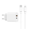 Блок WIWU USB-C 20Вт + Кабель USB-C - Lightning White