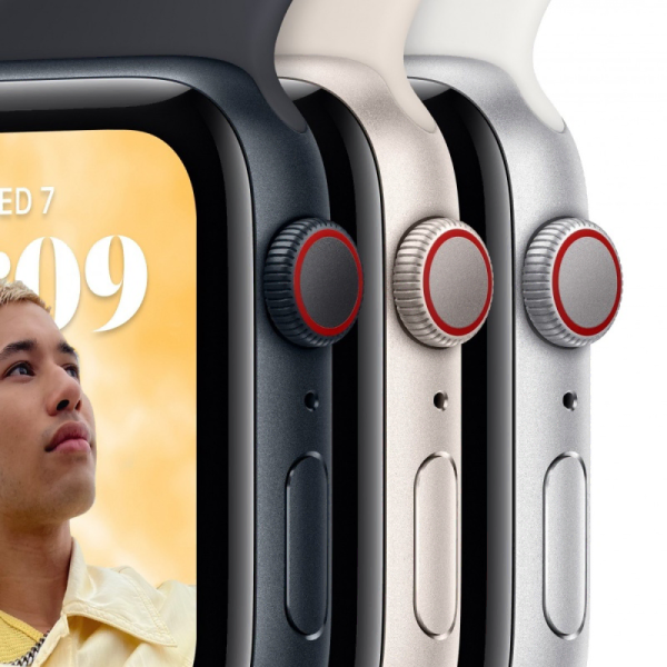Apple Watch Series SE 2 40mm Silver Aluminum Case with White Sand Sport Band