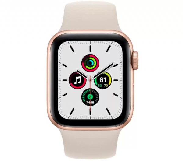 Apple Watch Series SE 2 40mm Starlight Aluminum Case with Starlight Sand Sport Band
