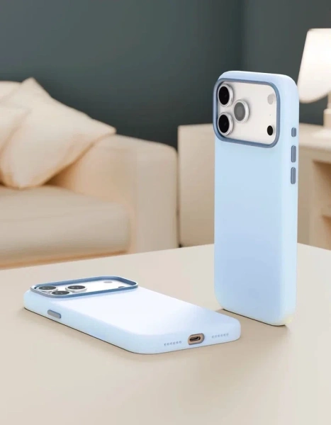 Чехол защитный VLP Aster Pro Case с MagSafe для iPhone 17 Pro, голубой