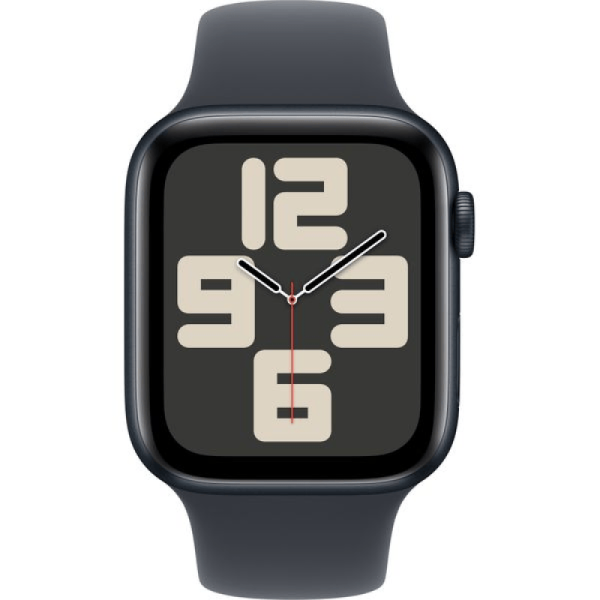 Apple Watch Series SE 2024 44mm Midnight Aluminum Case with Midnight Sand Sport Band